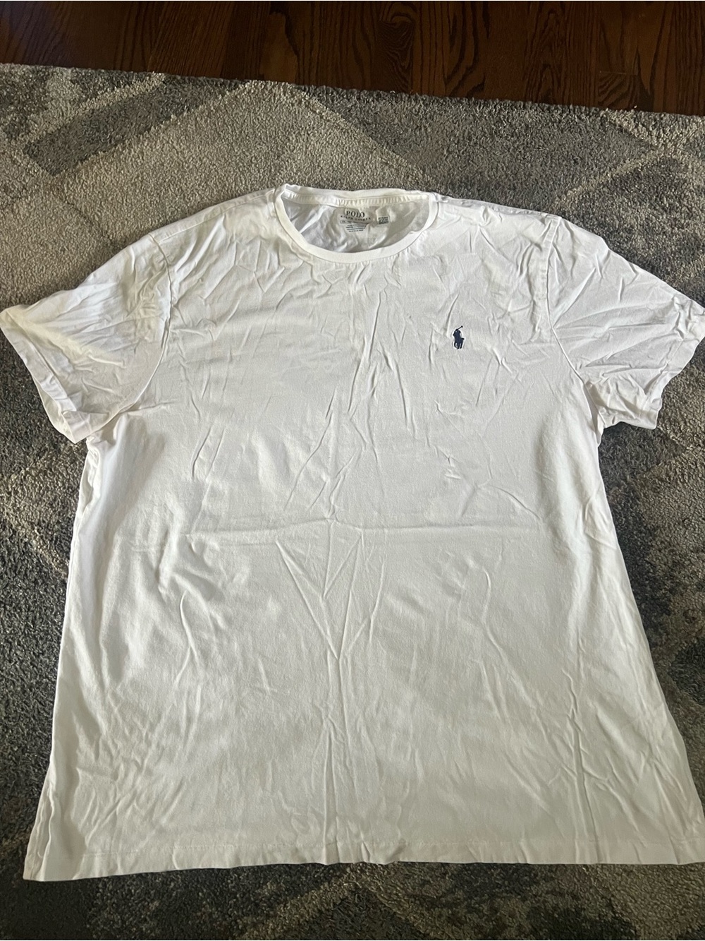 Polo by Ralph Lauren White Crew Neck T-Shirt with Navy Pony